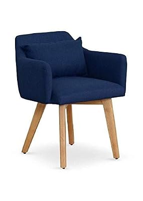 Menzzo Fauteuil MENZZO Chaise / fauteuil scandinave gybson tissu bleu