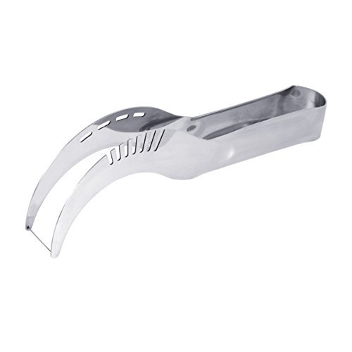 UVISTAR Melonenschneider / Wassermelonen Schäler Schneider / Melonenteiler / Entkerner / Obst Schäler / Slicer-Ausstecher / Edelstahl-Obstmesser / Früchteschneider Schneller zum Schneiden - 3