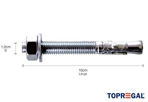 Preisvergleich Produktbild 100 Stück M12, Länge 100mm, Schwerlastanker Bodenanker Bodendübel Bolzenanker