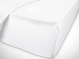 klassisches Jersey Spannbetttuch – erhältlich in 22 modernen Farben und 6 verschiedenen Größen – 100% Baumwolle, 70 x 140 cm, weiß - 6