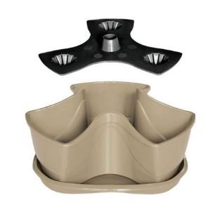 Dreistöckige Pflanzpyramide mit Bewässerungssystem für Kräuter und Blumen, in verschiedenen Farben (anthrazit) - 5