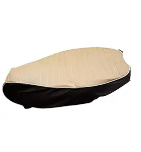 Bike 24 automobile, AUR TVS Jupiter bs6 scooty seat Cover for Universal All Model , Brown and beige