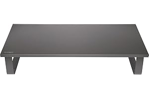 Ekstraszeroka podstawka pod monitor Kensington, ergonomiczna, metalowa. Kompatybilna z urządzeniami do 32" i 20 kg takimi jak: monitor, laptop czy drukarka (60 x 12 x 26 cm), czarna, K55726EU