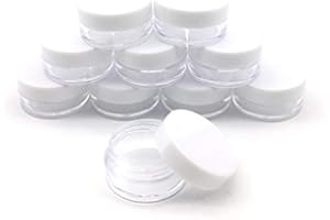 XIAONAN 5 Stücke x 2g/2ml Klein Probe Leerer Klar Behälter Döschen Topf Flaschen Jar mit Deckel Abdeckungen Fälle zum Sahne Lotion Kosmetikbehälter Bilden Öle Lippe Balsame Pigmente Flüssigkeit