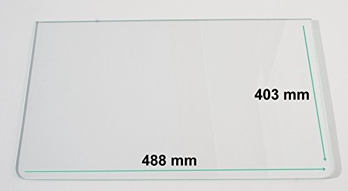 Khlschrank Einlegeboden / Glasplatte / Gemsefach  Klarglas 4 mm dick - mit 2 Rundecken - 488 mm x 403  Direkt vom Glasereifachbetrieb!!!