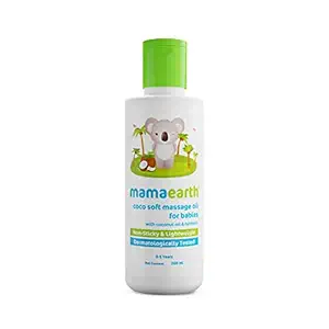 Mamaearth Coco Soft Massage Oil for new born , with Coconut & Turmeric Oil - 200 ml