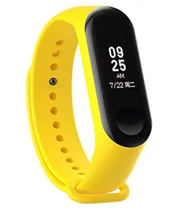 Rhobos Smart Fitness Band M3 for Heart Rate Tracker Watch with Activity Functions Like Steps Counter,Monitor Watch-Yellow Strap
