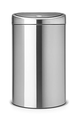 Brabantia 378683 Poubelle Touch bin 40 L matt steel FPP anti traces de doigts