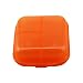 Imported Travel Pill Box Medicine Organizer Container Health Drug Case Storage Orange RS.220.00