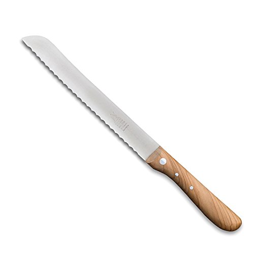 Windmühlenmesser Brotmesser 19,5cm Sägeschliff Olive