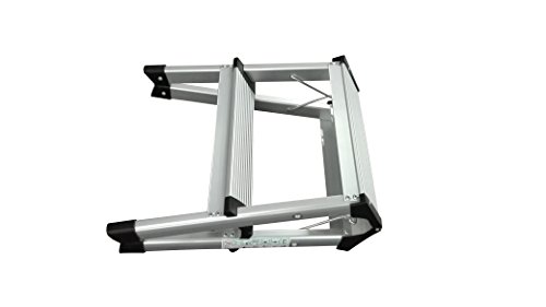 1PLUS Aluminium Tritt / Leiter Trittleiter Klapptritt 2 x 2 Stufen bis 150 kg belastbar, Höhe: ca. 40 cm - 6
