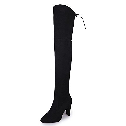 Damen Stiefel Schuhe Mode Lange Ritter Rundkopf Hohe GüRtelschnalle Flache Freizeitschuhe Kurze Winterstiefel Elegant Stiefelparadies Overknees Mit Blockabsatz Schleifen Flandell (Schwarz,41) Damen Stiefel Schuhe Mode Lange Ritter Rundkopf Hohe GüRtelschnalle Flache Freizeitschuhe Kurze Winterstiefel Elegant Stiefelparadies Overknees Mit Blockabsatz Schleifen Flandell (Schwarz,41)