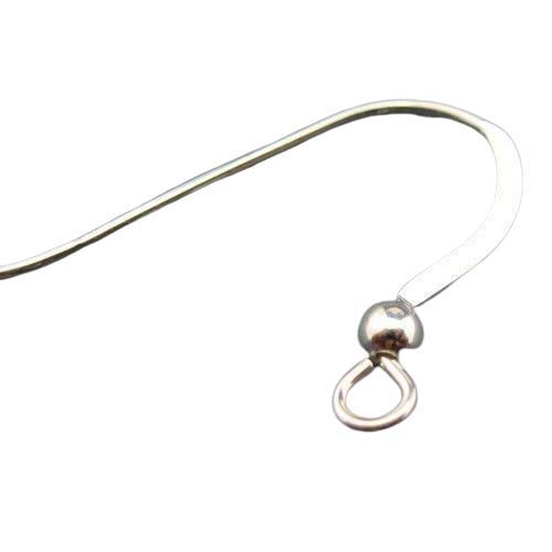 Pendiente de plata de ley con gancho de pesca con bola (paquete de 10) - 5 pares