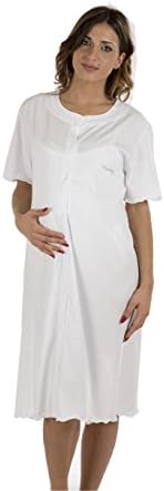 Premamy - Clinical Shirt for Maternity, Open Front Model, Jersey Cotton, pre-Post-partum