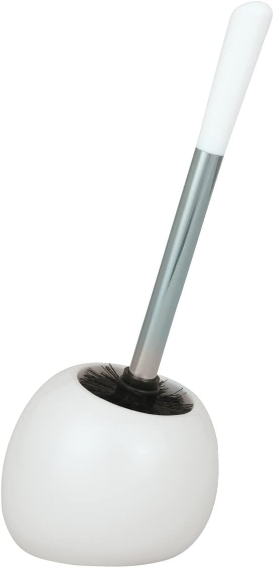 Wenko Polaris White - Escobillero de cerámica, 19 x 34.6 x 14.6 cm, Color Blanco