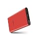 Produktbild PISEN Externer Akku 10000mAh Power Bank mit Extrem Hoher Kapazität und 2-Port Output Externer Akku USB C Quick Charge Leichte Externe Mobile Power Pack für iPhone, iPad, Samsung, Nexus usw.(Rot)