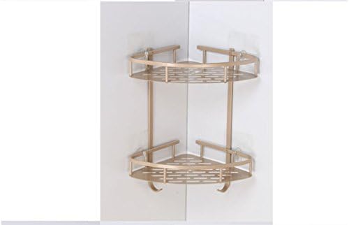 Space Aluminum Seamless Strong Sucker Triangle Shelf ( Color : Earthly gold )