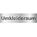 Produktbild Türschild PVC Hinweisschild "Umkleideraum! 160mm x 40mm Silber/Schwarz selbstklebend