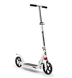 【Material】: la estructura estable, hecha de aleación de aluminio de alta calidad, hace que el scooter sea fuerte y duradero, la capacidad de carga máxima es de hasta 100 kg, conveniente y seguro, el tamaño de la plataforma es de 580 mm x 160 mm