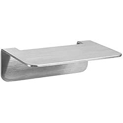 WEISSENSTEIN Tablette murale adhésive pour salle de bains - Petite Etagère de Salle de Bains Autocollante en acier inoxydable argent