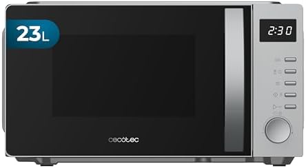 Cecotec Microonde Digitale Proclean 5005 Silver. 700W, 20L, Tecnologia 3DWave, 5 Livelli di Potenza, Timer 30 Minuti, Scongelamento, Schermo con Orologio, i Tuoi Piatti Caldi Subito Pronti all'Istante