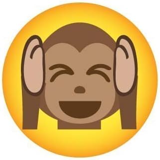 Coaster ~ Ceramic Cork Backed ~ Emoji/Emotive ~ MONKEY ~ HEAR NO EVIL