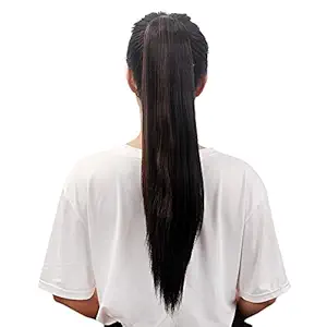 Supermarche Hair Extensions Straight Ponytails Hairpiece Wavy Claw Clip Ponytail Hair Extensions (Brown)