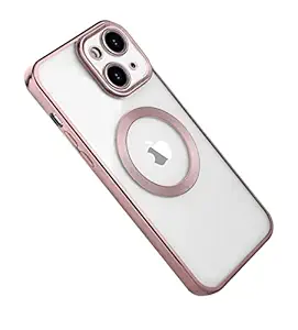 A3sprime Back Cover for iPhone 13 [Shockproof and Drop Protective Soft Transparent Case with 9H Hardness Back Camera Lens Protector ] Colour - Pink
