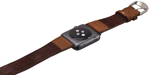Apple Watch Series 1, Series 2, Edition Echt Leder Armband OKCS Uhrenband Leder Erstatzband Strap Genuine 38 mm – in Braun - 5