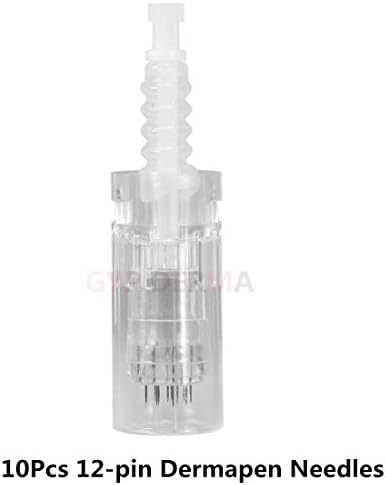 Gyp 10pcs Replacement Adjustable 12 Needles Cartridges Bayonet for Electric Derma Pen (12 Needles)