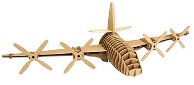 MegaCrea DIY Maquette en Carton à Assembler Trophée Avion 18x20