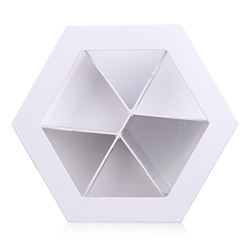 LuckyFine 360° Drehung Aufbewahrungsdosen Schmuckkasten Aufbewahrung Kosmetikum Makeup Box weiss - 6