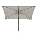 Produktbild YIUHART 2x3M Rechteckig Sonnenschirm Aluminum Gartenschirm Mit Neigung für Balkon, Garten, Terrasse Crème