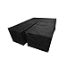 Produktbild Sliveal 2 Stück wasserdichte Gartenmöbel Abdeckung Schützende L-Form Staubschutz, Schutzhülle Für Lounge-Möbel, Möbel Sofa Rattan Cover, Heavy Duty Oxford Tuch, Schwarz