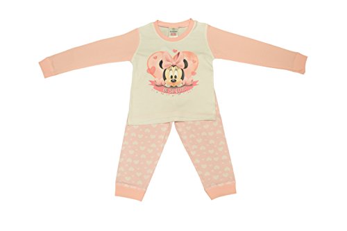 Baby Girls Disney Minnie Mouse Oh So Cute! Pyjamas 6 Months to 24 Months White & Pink Cotton (18-24 Months)