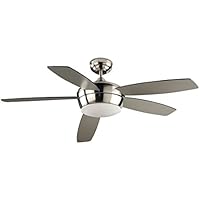 Leds-c4 samal - Luminaria colgante con ventilador samal 2xe27 23w niquel satinado