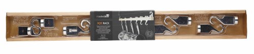 Kitchen Craft Master Class Deluxe Hängeleiste aus Holz für Töpfe, Deckenbefestigung, 92 cm - 2