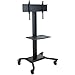 Price comparison product image Peerless SR560M/BK - Trolley for LCD/Plasma Screens with Metal Shelf in Black 113kg (250lbs) Universal up to 730x433mm
