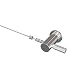 Produktbild Flairdeco 91010002-0512 Seilspanngarnitur Form Zylinder mit 5 m Seil, verchromt aus Metall für Wand- und Deckenmontage