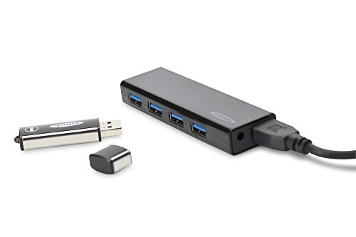 ednet USB 3.0 HUB, 4-Port, Datentransfer bis zu 5GB, 5V/2A Netzteil, schwarz - 3