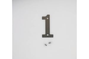 Just Cutters 3'' House Numbers + Letters Metal - Rustic Steel Door Numbers for Indoor and Outdoor Use (Number 1)