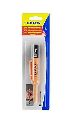 Lyra Ink 4488003 Marqueur pour surfaces en bois, métal, 35 mm de long Noir