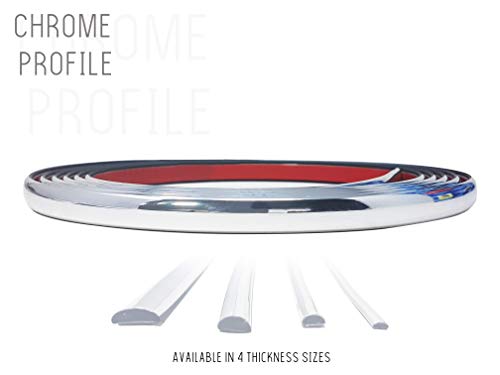 quattroerre 12240 Perfil cromado adhesivo 3 mm x 3 metros