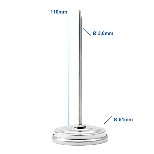 Set Edelstahl Bimetall Einstich – Braten – Fleisch Thermometer und Marinier / Marinaden / Fleisch / Gewürz Spritze . Einstichthermometer Analog Temperaturanzeige bis 118 °C Analog - 5