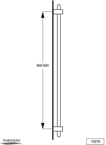 VARIOSAN Wandstange Classic 10278, 100 cm, verchromt, variabel - 2