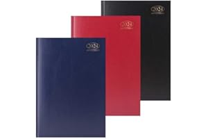 SIXSTORE Agenda semainier 2024 A5 - Couverture rigide reliée A5 semaine à voir - 1 couleur envoyée au hasard