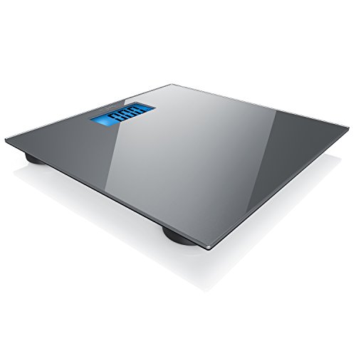 MyBeo – Digitale Personenwaage / Körperwaage | im Slim Design | max. 150kg | 4x DMS Mess-Sensoren | Kg, lb, st Einheit wählbar | 3,5″ (8,9cm) LED-Display - 2