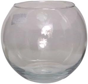 2 x 8" (20cm) Clear Glass Fish Bowl Bubble Ball Table Wedding Display Vase