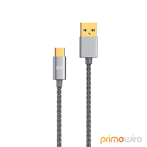 CSL – 0.5m Premium USB C zu USB 3.0 Kabel | Ladekabel / Datenkabel | USB 3.1 GEN 1 | Metallstecker + Nylonmantel | 3-fach geschirmt | bidirektional | grau |fürs MacBook 12″, OnePlus 2, Nexus 5X, Nexus 6P, ChromeBook Pixel, Nokia N1 Tablet und weitere - 2