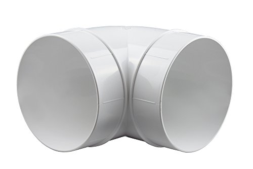 Conector de tubo de ventilación de plástico ABS, redondo, diámetro de 150 mm, 90º, PVC